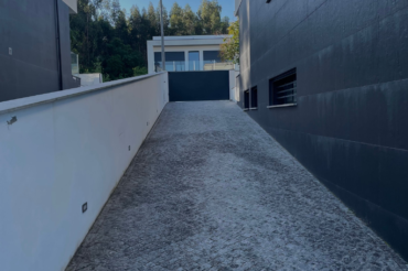 Fotografia de calçada antes da lavagem