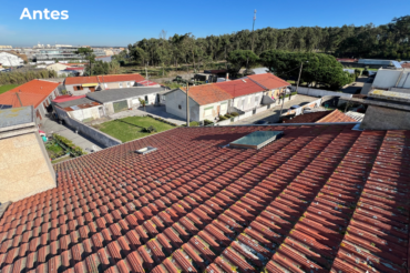 telhado depois de ser lavado no porto