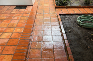 Fotografia de pavimentos depois de serem limpos